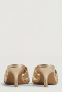 Caged Band Mid Heel Sandals