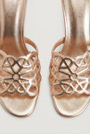 Gabriela Cutout Slide Sandal Kitten Heels