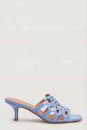 Gabriela Cutout Slide Sandal Kitten Heels
