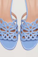 Gabriela Cutout Slide Sandal Kitten Heels