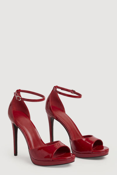 Aaliyah Open Toe Ankle Strap Stiletto Sandals
