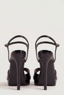 Patent Leather Stiletto Ankle Strap Sandals