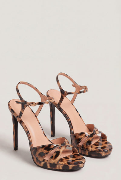 Patent Leather Stiletto Ankle Strap Sandals