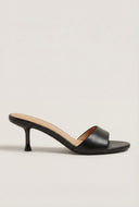 Patent Spool Heel Slide Sandals
