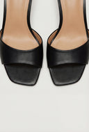 Patent Spool Heel Slide Sandals