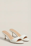Patent Spool Heel Slide Sandals