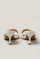 Patent Spool Heel Slide Sandals