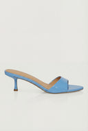Patent Spool Heel Slide Sandals