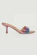 Patent Spool Heel Slide Sandals