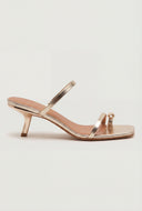 Toe Loop Slant Mid Heel Sandals