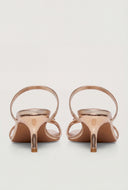 Toe Loop Slant Mid Heel Sandals
