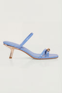 Toe Loop Slant Mid Heel Sandals