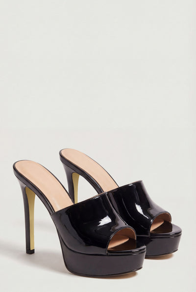 Gold Accent Platform Stiletto Sandals