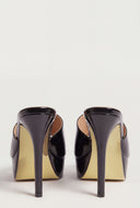 Gold Accent Platform Stiletto Sandals