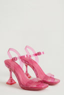 Jelly Ankle Strap Spool Heels
