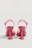 Jelly Ankle Strap Spool Heels