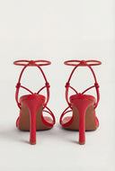 Medallion Knot Strap Stiletto Sandals