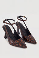 Ankle Strap Slingback Heels