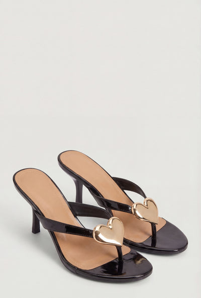 Tallulah Heart Embellished Heeled Sandals