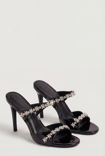 Glam Trim Band Stiletto Sandals