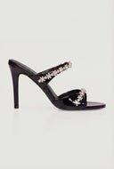 Glam Trim Band Stiletto Sandals