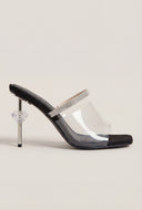 Clear Band Rhinestone Gem Stiletto Heels