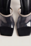 Clear Band Rhinestone Gem Stiletto Heels