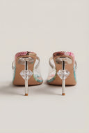 Clear Band Rhinestone Gem Stiletto Heels