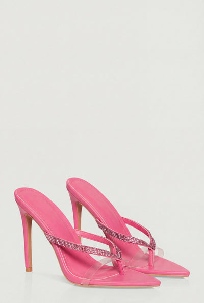 Glam Strap Thong Stiletto Heels
