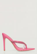 Glam Strap Thong Stiletto Heels