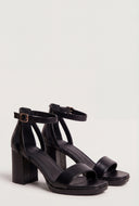 Cutout Block Heel Sandals