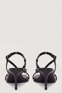 Strappy Bow Mid Heel Sandals