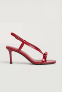 Strappy Bow Mid Heel Sandals