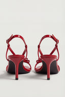 Strappy Bow Mid Heel Sandals