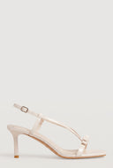Strappy Bow Mid Heel Sandals