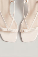 Strappy Bow Mid Heel Sandals