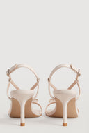Strappy Bow Mid Heel Sandals