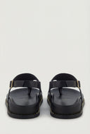 Metallic Toe Loop Footbed Sandals