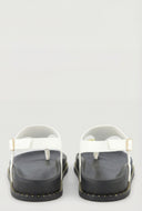 Metallic Toe Loop Footbed Sandals