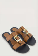 Wrenley Buckle Strap Slide Sandals