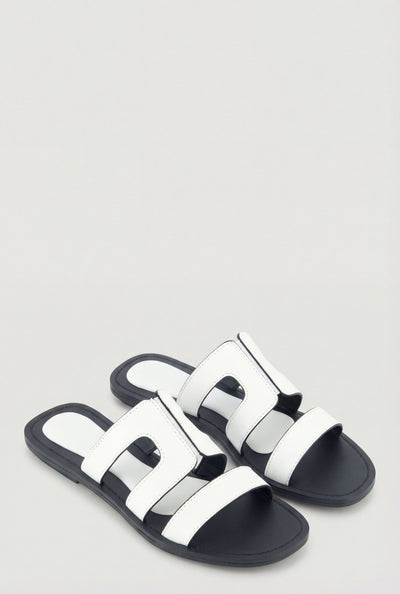 Cutout Slide Sandals