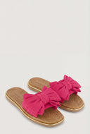 Bow Metallic Trim Espadrille Square Toe Sandals