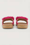 Bow Metallic Trim Espadrille Square Toe Sandals