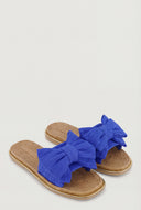 Bow Metallic Trim Espadrille Square Toe Sandals