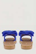 Bow Metallic Trim Espadrille Square Toe Sandals