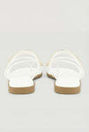 Virginia Criss Cross Metallic Toe Loop Sandals