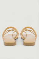 Virginia Criss Cross Metallic Toe Loop Sandals