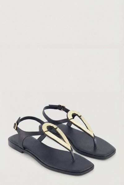 Ophelia Ankle Strap Thong Sandals