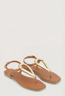 Ophelia Ankle Strap Thong Sandals