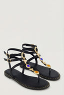 Charm Gladiator Thong Sandals